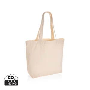 Impact Aware™ re-canvas shopper met vakje 240gsm ongeverfd gebroken wit