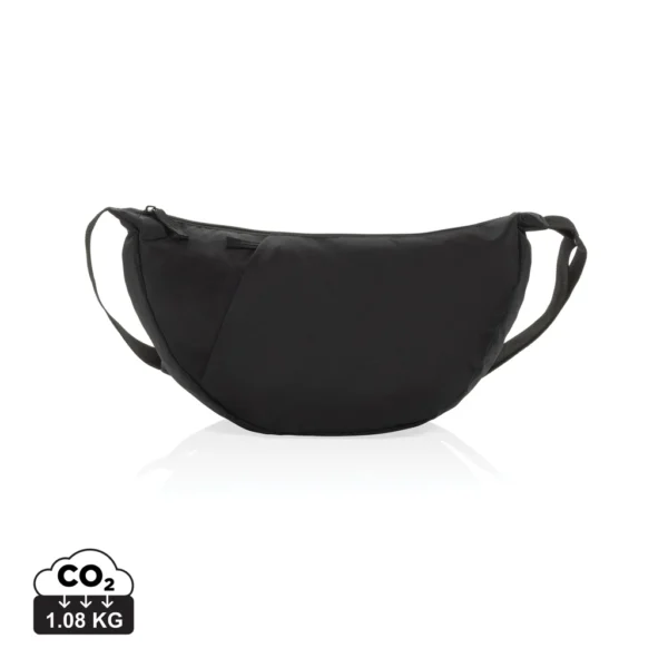 Crescent XL AWARE™ RPET halve maan sling bag zwart