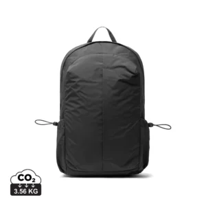 KENTO URBAN RCS recycled nylon 15,6 inch rugzak met voorvak zwart