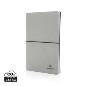 GRS A5 gerecycled lederen notitieboek lichtgrijs
