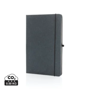 GRS Gerecycled lederen hardcover notitieboek A5 grijs