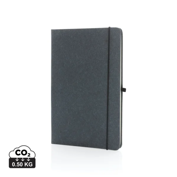 GRS Gerecycled lederen hardcover notitieboek A5 grijs