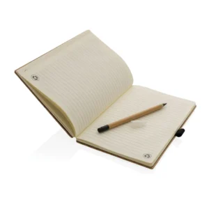 Bamboe notitieboek en infinity potlood set