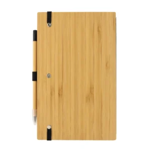 Bamboe notitieboek en infinity potlood set