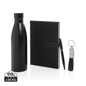 Swiss Peak RCS deluxe business gift set w/ water fles zwart