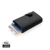 Standaard aluminium RFID kaarthouder met PU portemonnee zwart