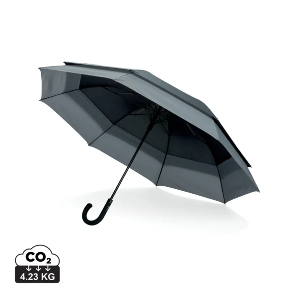 Swiss Peak AWARE™ 23" tot 27" uitschuifbare paraplu zwart, grijs