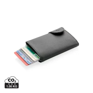 C-Secure aluminium RFID kaarthouder & portemonnee zwart, zilver