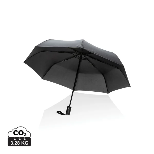 21" Impact AWARE™ RPET 190T auto open/dicht paraplu zwart