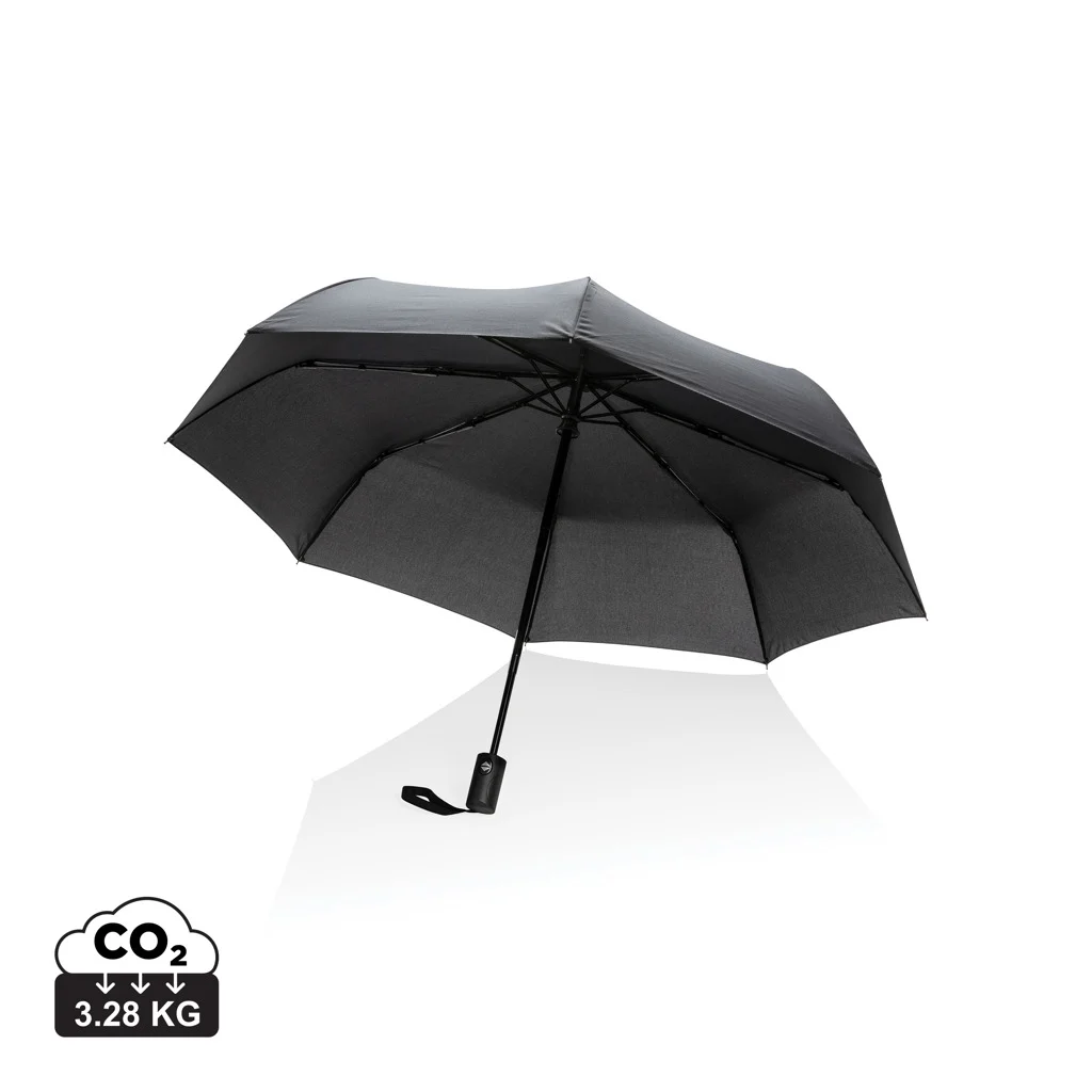 21" Impact AWARE™ RPET 190T auto open/dicht paraplu zwart
