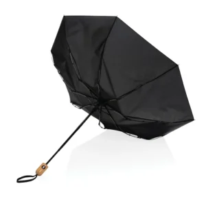 21" Impact AWARE™ RPET 190T bamboe auto open/dicht paraplu