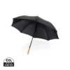 27" Impact AWARE™ RPET 190T auto open bamboe paraplu zwart