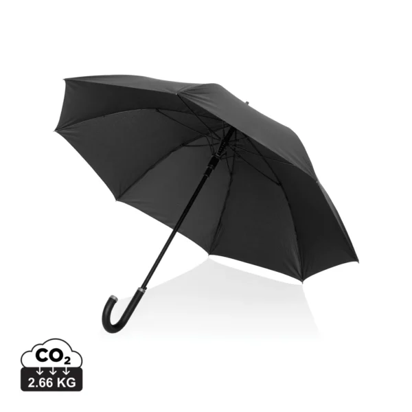 Swiss Peak Vero Aware™ RPET 25” umbrella met luxe handvat zwart