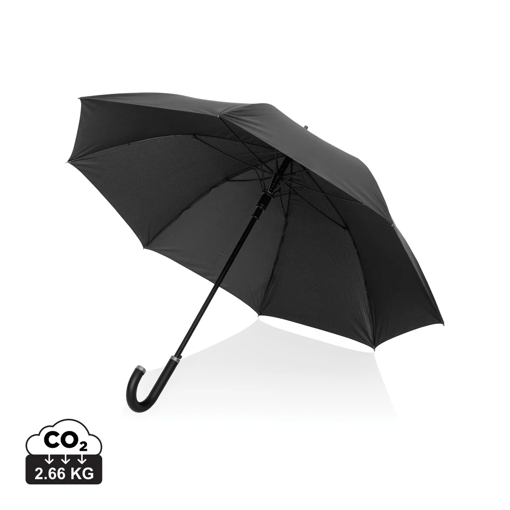 Swiss Peak Vero Aware™ RPET 25” umbrella met luxe handvat zwart