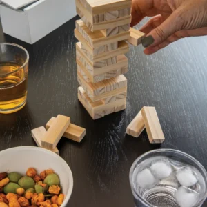 Deluxe houten tuimeltoren stapelspel