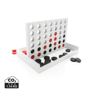 Connect houten vier-op-een-rij spel wit