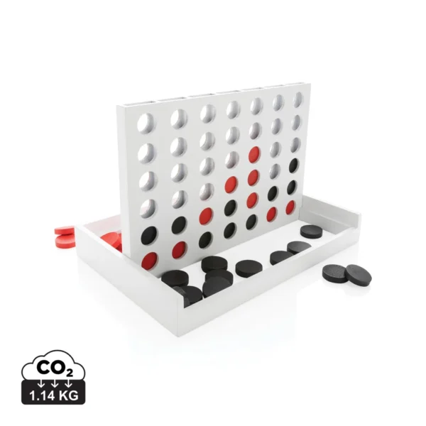 Connect houten vier-op-een-rij spel wit