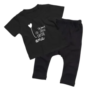 Babyset - Jij bent de allerliefste oma - Maat 86/92 - 12 - 18 maanden - Zwart