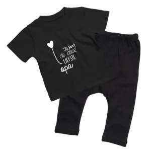 Babyset - Jij bent de allerliefste opa - Maat 62/68 - 3 - 6 maanden - Zwart