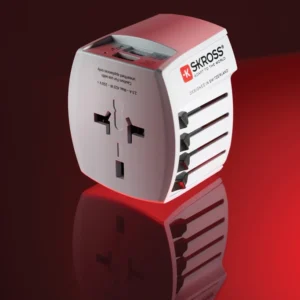 SKROSS MUV 2-polige wereldreisadapter met USB A en C