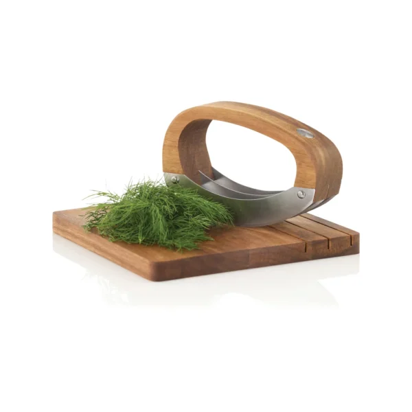 AdHoc RoccaVerde hakmes met snijplank bruin
