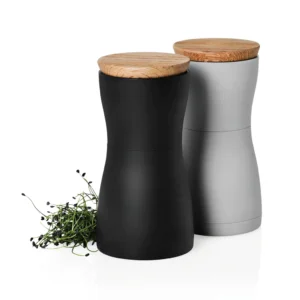 AdHoc Twin zout- en pepermolen set zwart, wit