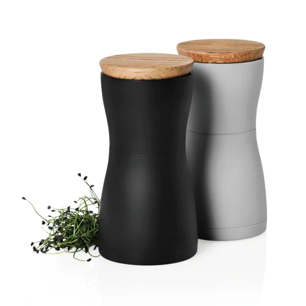 AdHoc Twin zout- en pepermolen set zwart, wit