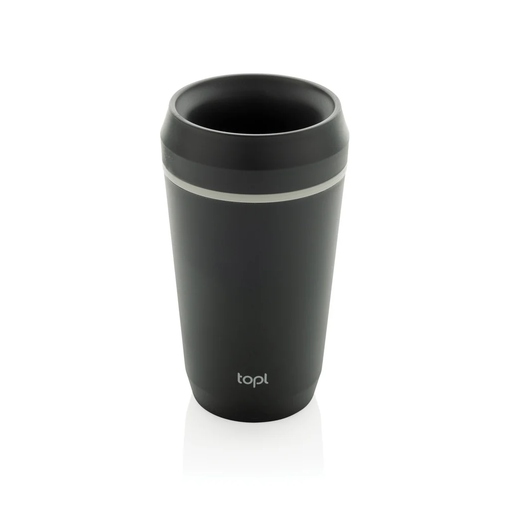 Topl Recycled Plastic To Go beker gepatenteerd 360 Lid 354ml