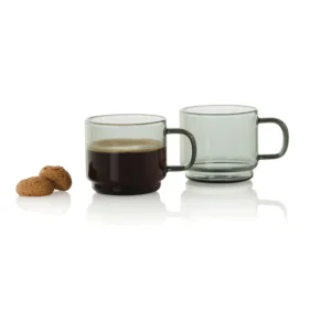 AdHoc Impact espressokopjes 70 ml, set van 2 stuks transparant