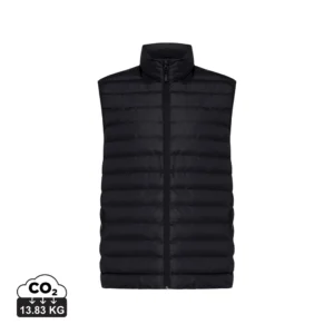 IQONIQ Meru heren gerecycled polyester bodywarmer zwart
