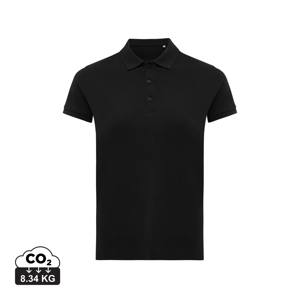 IQONIQ Yosemite dames recycled katoen pique polo zwart