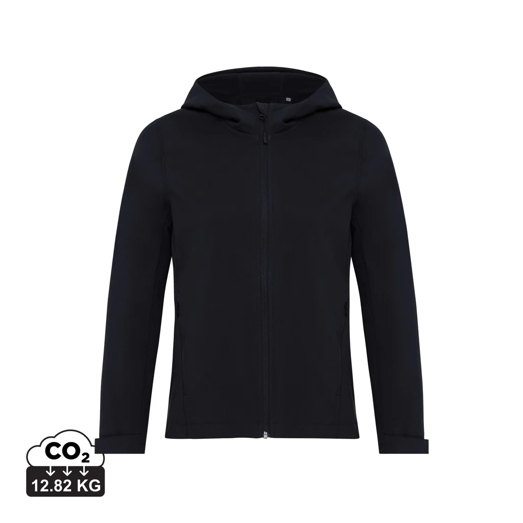 IQONIQ Makalu dames recycled polyester softshell jas zwart