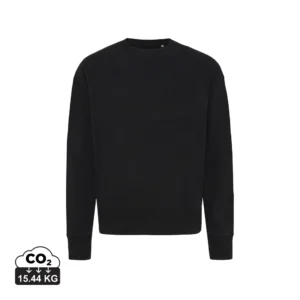 IQONIQ Kruger gerecycled katoen relaxed sweater zwart