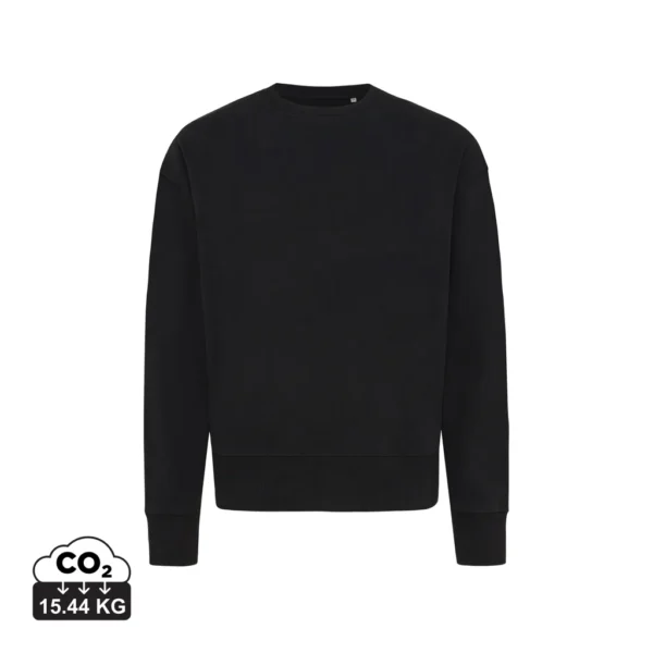 IQONIQ Kruger gerecycled katoen relaxed sweater zwart