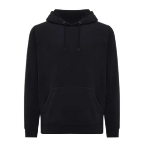 IQONIQ Trivor gerecycled polyester fleece hoodie zwart