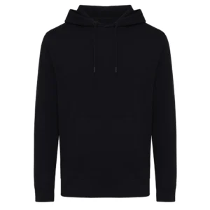 IQONIQ Rila lichtgewicht gerecycled katoen hoodie zwart