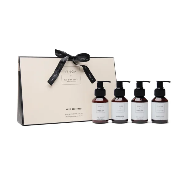 VINGA x TGL giftset voor hand- en lichaamsverzorging wit, zwart