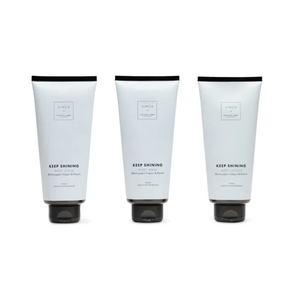 VINGA x TGL giftset voor lichaamsverzorging wit, zwart