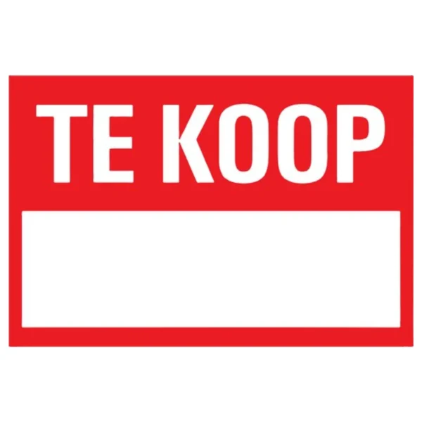 A3 Formaat Te Koop Bord van Stevig 2 mm Polystyreen - Perfect voor Effectieve Verkoopboodschappen!