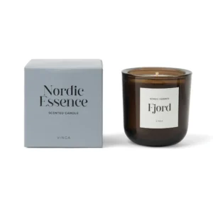 VINGA Nordic essence geurskaars groot blauw, donkerbruin