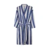 VINGA Ornos GRS katoenen hamam badjas S/M blauw, wit