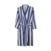VINGA Ornos GRS katoenen hamam badjas L/XL blauw, wit