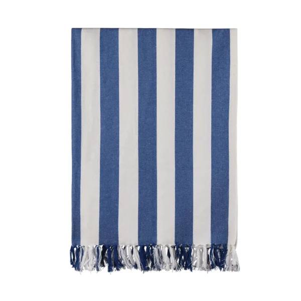 VINGA Ornos GRS hamam gezinshanddoek blauw, wit