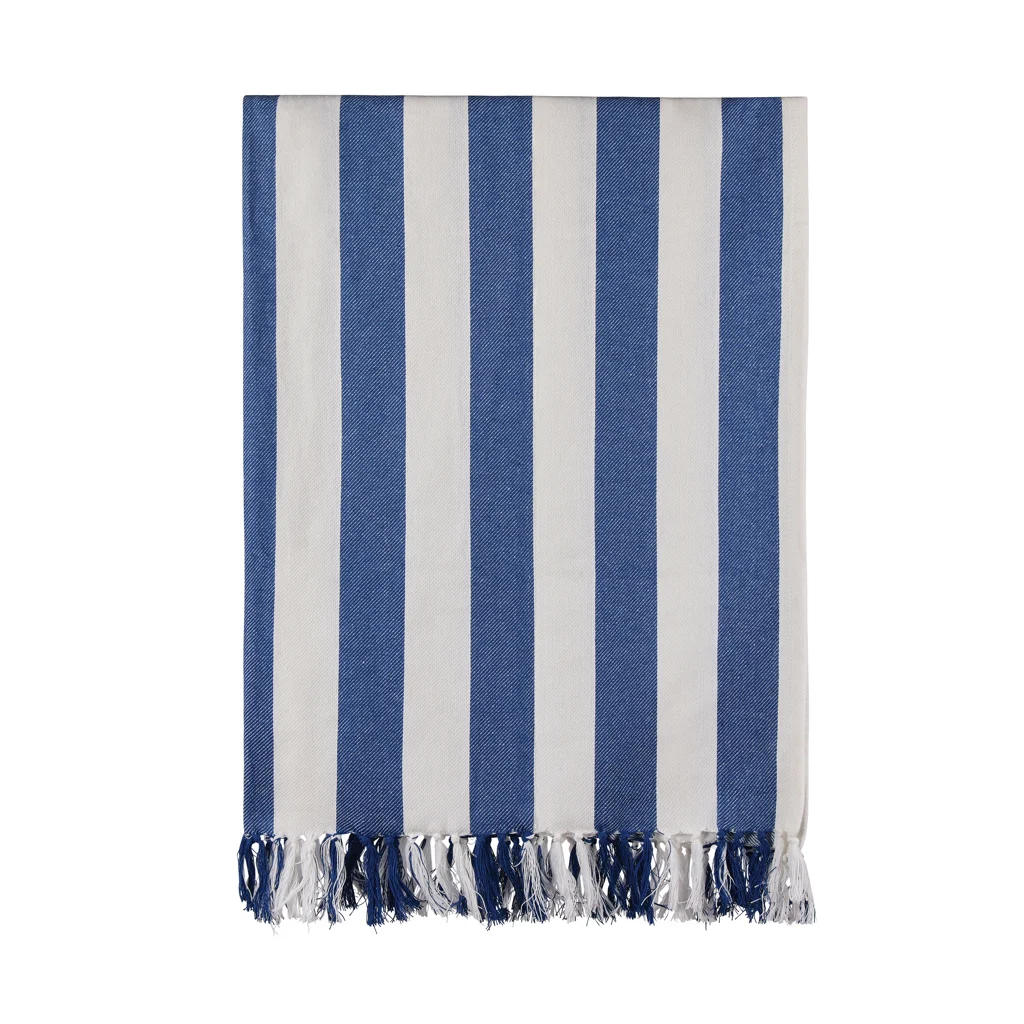 VINGA Ornos GRS hamam gezinshanddoek blauw, wit