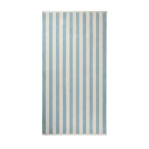 VINGA Lagoa GRS strandhanddoek lichtblauw, wit