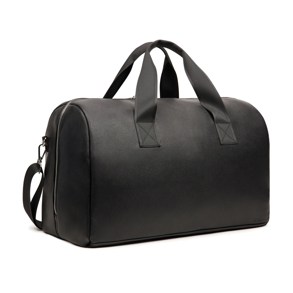 VINGA Bermond RCS gerecycled PU weekendtas zwart