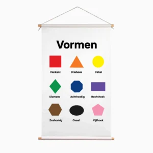 Educatieve Poster voor Kinderen met Vormen - Educatieve banners voor kinderen - Vormen - vormen herkennen - vormen leren