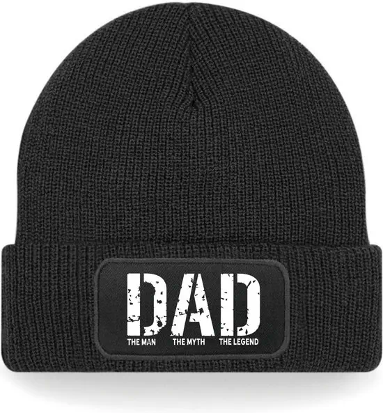 Muts Gebreide met Print "Dad, The Man, The Myth, The Legend" met Thinsulate™ Voering voor extra warmte - Maat One Size