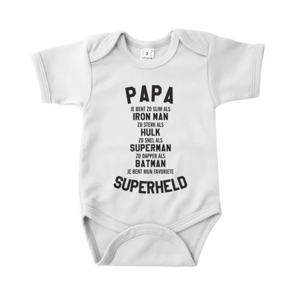 Romper Pap Je bent mijn favoriete Superheld