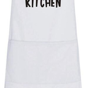 Go Mama - Keukenschort “Queen of the Kitchen” – Grappig kookschort – One Size – Verstelbaar – Wit – Cadeau voor vrouwen / moederdag cadeau - Afbeelding 2